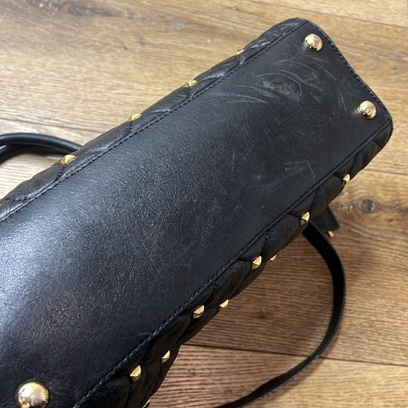 Michael Michael Kors Hamilton North South Tote in Black Studded Leather - Picture 4 of 16